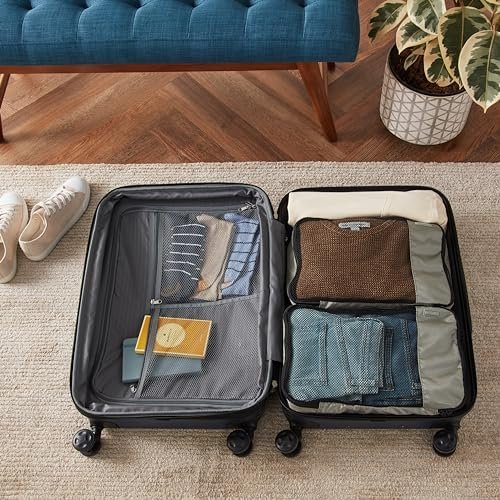 Amazon Basics Lightweight Packing Cubes for Travel, Packing Organizers, 4-Piece Set With Double Zipper Pulls and Mesh Top Panel, 100% Durable Polyester - Image 6