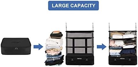TABITORA Portable Hanging Travel Shelves Bag Packing Cube Organizer Suitcase Storage Large Capacity - Image 3
