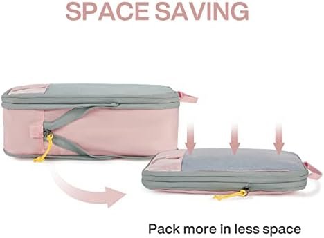 BAGSMART 6 Set/4 Set/2 Set Compression Packing Cubes for Travel, Lightweight Vacation Travel Essentials, Travel Accessories for Suitcase Organizer Bags Set, Durable Luggage Organizer Travel Bags - Image 4
