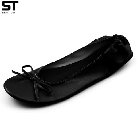 Women's Foldable Portable Travel Ballet Flat Roll Up Slipper Shoes - Image 2