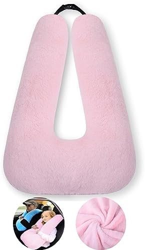 Travel Pillow Travel Pillow Cushion for The Back Seat of Car Car Pillow for Kids A Sleeping Artifact Suitable for Long-Distance Travel of Adults and Children Travel Pillow for Kids Pink