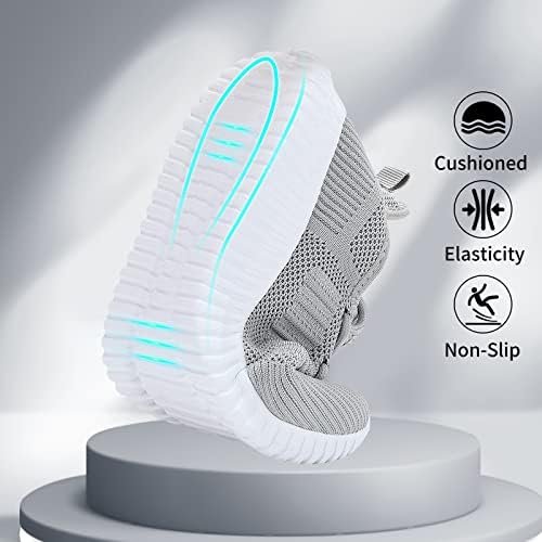 SK·TRIP Women's Walking Shoes Lightweight Breathable Flying Woven Mesh Upper Casual Jogging Shoes Ladies Tennis Shoes Workout Footwear Non-Slip Gym Sneakers for Women - Image 2