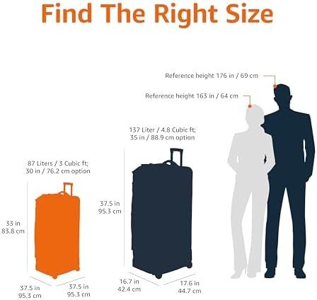 Amazon Basics Ripstop Wheeled Travel Duffel Bag, Telescoping Handle, 30", Black - Image 4