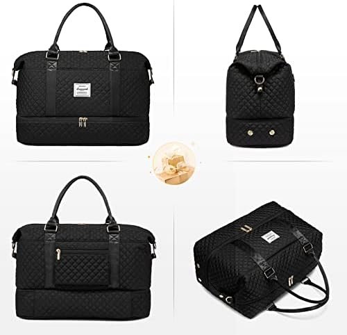 LOVEVOOK Travel Duffle Bag,Weekender Bags for Women with Shoe Compartment,Carry on Overnight Bag with Toiletry Bag,Gym Duffel Bag with Wet Pocket, Hospital Bags for Labor and Delivery - Image 8