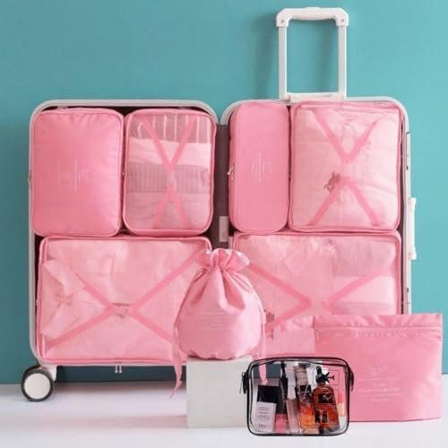 Packing Cubes for Travel - 9 Piece Set, Lightweight Travel Organizer Bags for Luggage, Suitcase Organizer Bags Set for Travel Accessories - Image 6