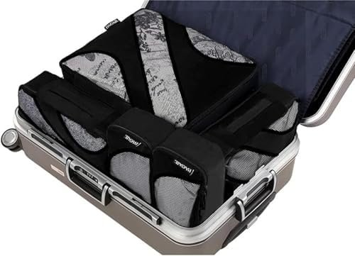 BAGAIL 6 Set Packing Cubes,Travel Luggage Packing Organizers(6Set AllBlack) - Image 5