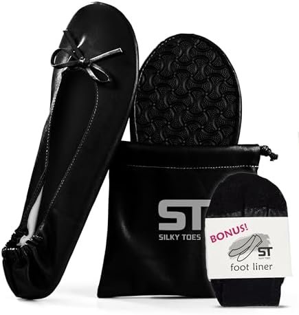 Women's Foldable Portable Travel Ballet Flat Roll Up Slipper Shoes