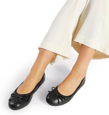 DREAM PAIRS Women's Flats, Foldable Ballet Flats for Women, Bowknot Round Toe Comfort Light Weight Slip-On Dress Shoes - Image 8