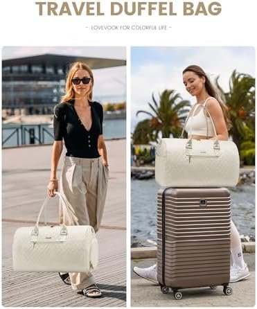 LOVEVOOK Travel Duffle Bag, Weekender Bag for Women with Toiletry Bag, Carry on Overnight Bag with Shoe Compartment, Gym Duffel Bag with Wet Pocket, Mommy Hospital Bags for Labor and Delivery - Image 6