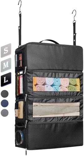 Suitcase Organizer, Travel Luggage Organizer Hanging Shelves Packing Cube Organizer Closet/Collapsible Portable Travel Organizer for Carry-on