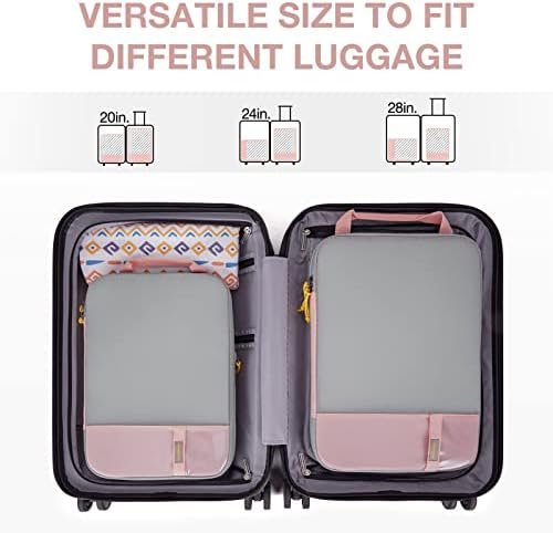 BAGSMART 6 Set/4 Set/2 Set Compression Packing Cubes for Travel, Lightweight Vacation Travel Essentials, Travel Accessories for Suitcase Organizer Bags Set, Durable Luggage Organizer Travel Bags - Image 3