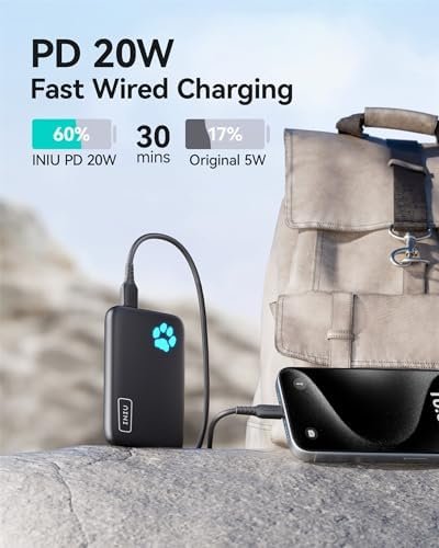 INIU for Magsafe Portable Charger, Small 10000mAh 20W PD Magnetic Power Bank, USB C in&Out Wireless Battery Pack Phone Charger, Only for iPhone 16/16 Plus/16 Pro/16 Pro Max, iPhone 15/14/13/12 Series - Image 8