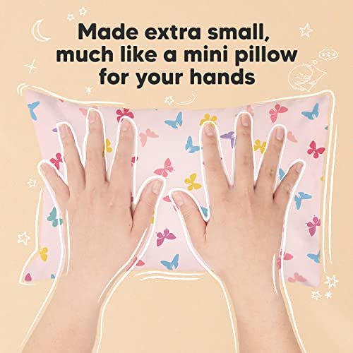 Mini Toddler Pillow with Pillowcase - 9x13 My Little Dreamy Mini Pillow, Organic Toddler Pillows for Sleeping, Kids Pillow, Small Pillows, Travel Pillows for Sleeping, Toddler Bed Pillows (Flutter) - Image 5