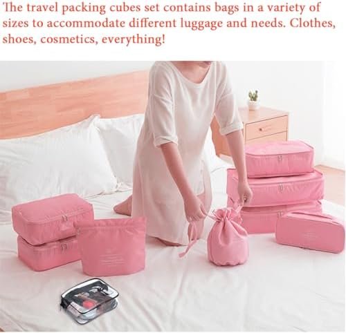 Packing Cubes for Travel - 9 Piece Set, Lightweight Travel Organizer Bags for Luggage, Suitcase Organizer Bags Set for Travel Accessories - Image 4