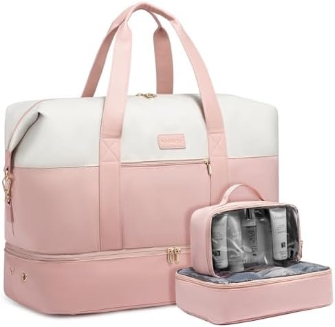 LOVEVOOK Travel Bag, Weekender Bags for Women, Carry on Overnight Bag with Toiletry Bag, Duffle Bag for Travel with Shoe Compartment, Gym Bag for Women, Hospital Bags for Labor and Delivery
