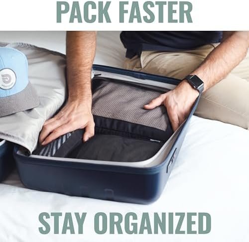 Compression Packing Cubes for Travel - Luggage Organizer Bags - Double Zipper Packing Cubes for Suitcases (4-Pack, Beige) - Image 6