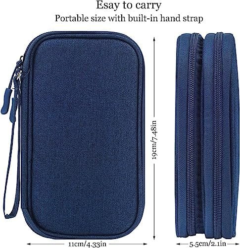 Portable, Waterproof Electronics Accessories Case and Organizer Bag for Cables, USB Drives and Chargers - Image 3
