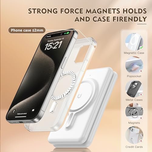 Magnetic Wireless Charger for iPhone: 3 in 1 Travel Charging Station for Apple Devices for iPhone 16 15 14 13 12 Pro Max Plus - Foldable Charging Pad for Apple Watch Series & Airpods 3 2 Pro - Image 4