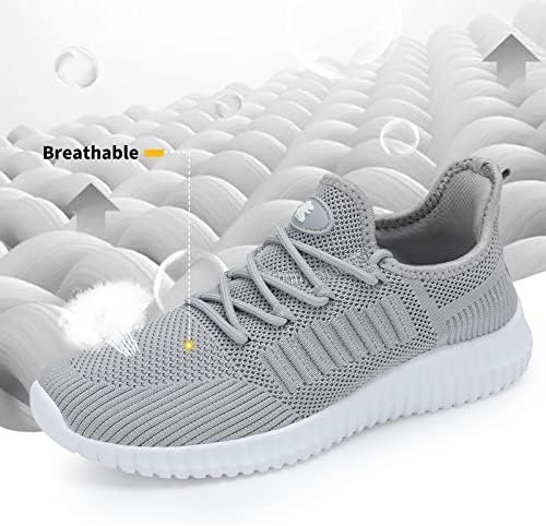 SK·TRIP Women's Walking Shoes Lightweight Breathable Flying Woven Mesh Upper Casual Jogging Shoes Ladies Tennis Shoes Workout Footwear Non-Slip Gym Sneakers for Women - Image 4