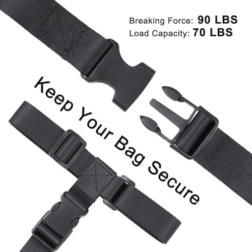 Vigorport Luggage Straps, Luggage Connector Straps for Suitcases Add A Bag and Connect Your 2 Suitcases Together Adjustable Attachment Accessories Belts (1'' Width S Size) - Image 3