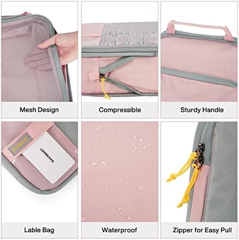BAGSMART 6 Set/4 Set/2 Set Compression Packing Cubes for Travel, Lightweight Vacation Travel Essentials, Travel Accessories for Suitcase Organizer Bags Set, Durable Luggage Organizer Travel Bags - Image 5