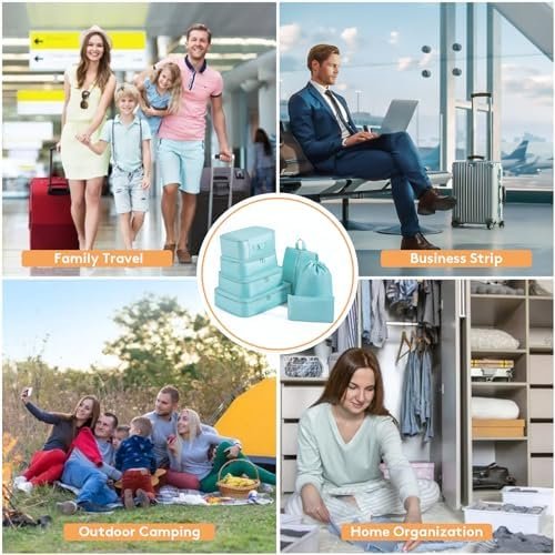 Packing Cubes for Travel,Lhelca Luggage Organizers 7 Piece Set for Suitcases Travel Luggage Packing Organizers,Travel Essentials Luggage Organizer for Travel Accessories - Image 6