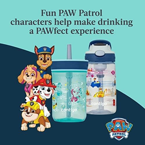 Contigo Paw Patrol Kids 14oz Plastic Water Bottles, Aubrey Design with Spill-Proof Lid, Silicone Straw, 2-Pack, Convenient for Travel/Home/School Use, Dishwasher Safe - Image 7
