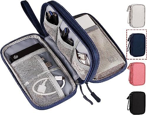 Portable, Waterproof Electronics Accessories Case and Organizer Bag for Cables, USB Drives and Chargers - Image 2