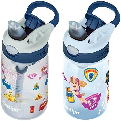 Contigo Paw Patrol Kids 14oz Plastic Water Bottles, Aubrey Design with Spill-Proof Lid, Silicone Straw, 2-Pack, Convenient for Travel/Home/School Use, Dishwasher Safe - Image 8