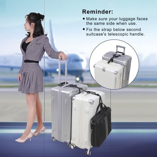 Vigorport Luggage Straps, Luggage Connector Straps for Suitcases Add A Bag and Connect Your 2 Suitcases Together Adjustable Attachment Accessories Belts (1'' Width S Size) - Image 5
