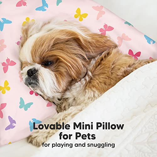 Mini Toddler Pillow with Pillowcase - 9x13 My Little Dreamy Mini Pillow, Organic Toddler Pillows for Sleeping, Kids Pillow, Small Pillows, Travel Pillows for Sleeping, Toddler Bed Pillows (Flutter) - Image 8