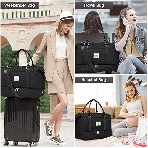 LOVEVOOK Travel Duffle Bag,Weekender Bags for Women with Shoe Compartment,Carry on Overnight Bag with Toiletry Bag,Gym Duffel Bag with Wet Pocket, Hospital Bags for Labor and Delivery - Image 6