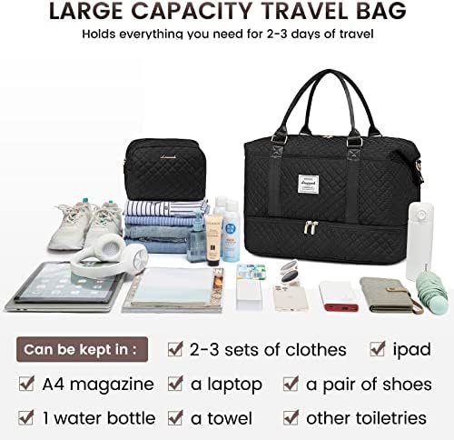 LOVEVOOK Travel Duffle Bag,Weekender Bags for Women with Shoe Compartment,Carry on Overnight Bag with Toiletry Bag,Gym Duffel Bag with Wet Pocket, Hospital Bags for Labor and Delivery - Image 7