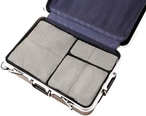 BAGAIL 6 Set Packing Cubes,Travel Luggage Packing Organizers(6Set Black Net) - Image 5