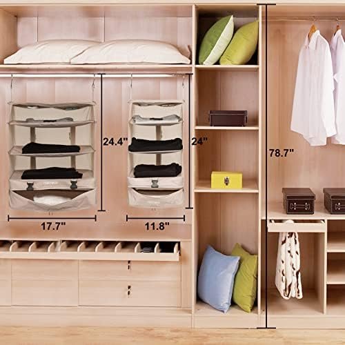TABITORA Portable Hanging Travel Shelves Bag Packing Cube Organizer Suitcase Storage Large Capacity - Image 5