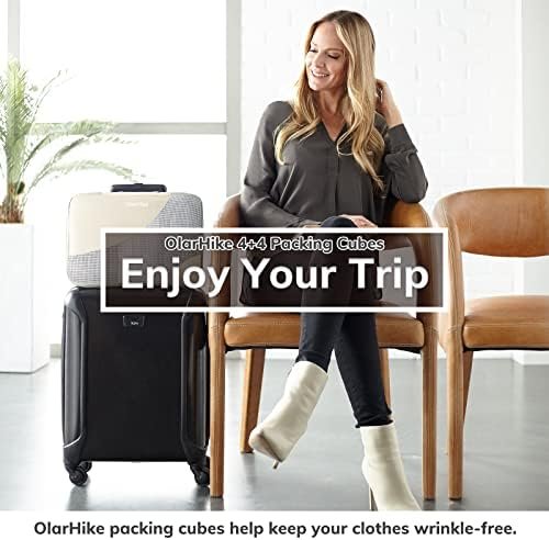8/10 Sets Packing Cubes for Travel, Sturdy Suitcase Organizer in 4 Sizes (Extra Large, Large, Medium, Small), OlarHike Luggage Cubes with Toiletry Bag, Travel Essentials, Cruise Ship Gifts for Women - Image 8