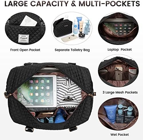 LOVEVOOK Travel Duffle Bag,Weekender Bags for Women with Shoe Compartment,Carry on Overnight Bag with Toiletry Bag,Gym Duffel Bag with Wet Pocket, Hospital Bags for Labor and Delivery - Image 3
